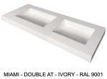 Plan vasque Design, sur mesure, Largeur 120 à 200 cm x Profondeur 40 à 60 cm, résine minérale de couleurs ACRYSTONE® Finition lisse, Livraison Offerte et Rapide.